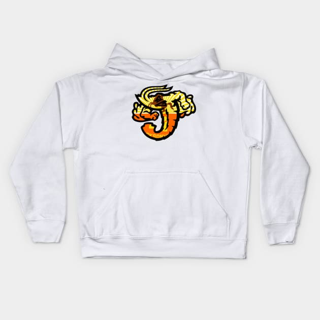 Jacksonville Flag Jumbo Shrimp Logo Kids Hoodie by justin_weise